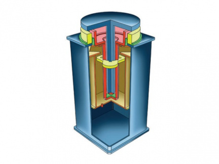 Řez konstrukcí pneumatického izolátoru