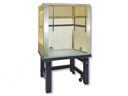 Faradayova klec v kombinaci s antivibračním optickým stolem CleanBench od TMC